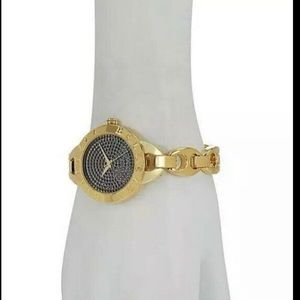 BELLEZZA BRONZE WOMEN BLACK SPINEL BRACELET WATCH